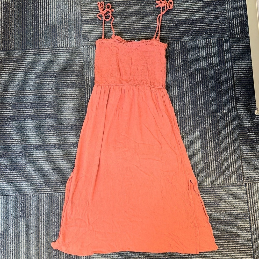 LOFT Beach Terracotta Smocked Dress